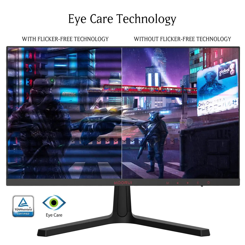 24 Inch High-Performance 165Hz/144Hz 1Ms(Mprt) 100% Srgb Gaming Monitor,Adpitive Sync,3-Side Borderless,Fhd 1080P VA Computer Monitor,Hdmi/Displayport,24E4