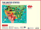 1000 Piece United States Jigsaw Puzzle for Adults and Families, USA Family Puzzle with Vibrant Illustrations of the Attributes of the 50 States, One Size (9780735353244)