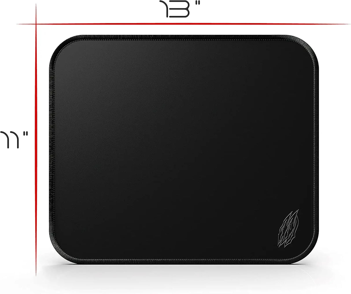 Gaming Mouse Pad Extended 11X13 with Stitched Edges - Laptop, Computer & PC Desk Mat Office- Nonslip (Large)