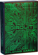Circuit Neon Green Playing Cards with Free Card Game Ebook, Creative Deck of Cards, Premium Card Deck, Cool Poker Cards, Unique Bright Colors for Kids & Adults, Computer Themed, Black Playing Cards