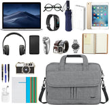 17 Inch Laptop Briefcase, Business Water Resistant Briefcase Carry on Case for for Men Women, Durable Professional Lightweight Portable Gifts Carry on Computer Bag with Strap, Grey