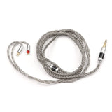 Zonie 16 Core Silver Plated IEM Cable, SPC Earphone Cable, for BL03 TRN V90 V80 AS10 ZS10 ZS6 ES4 ZST ZSR Iems (2Pin-0.78Mm, 3.5Mm, Grey)