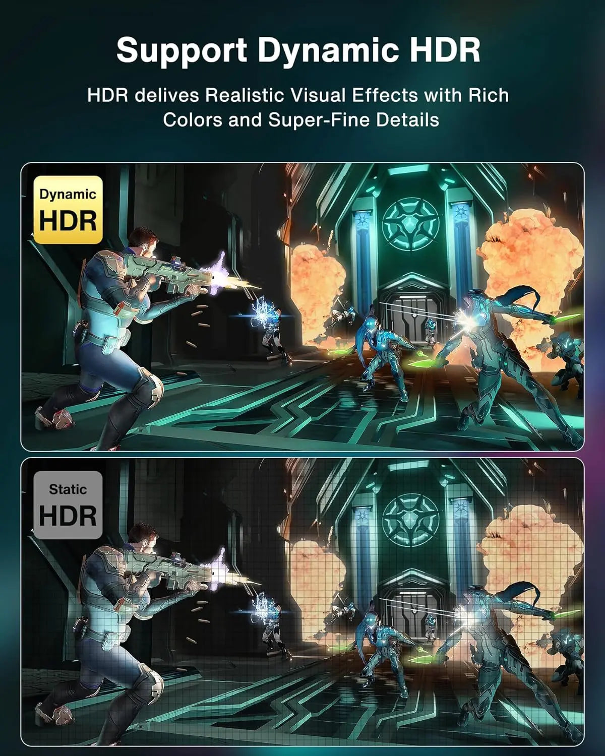 8K Displayport Cable 1.4, VESA Certified DP Cable 6.6Ft (8K@60Hz, 4K@144Hz, 2K@240Hz)Hbr3 Support 32.4Gbps, HDR, HDCP 2.2, Freesync G-Sync, Braided Display Port for Gaming Monitor, Graphics, PC