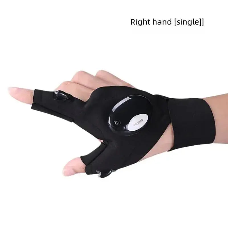19311846652 Led Fishing Light Glowing Glove Repair Illumination Finger Lamp Winter Outdoor Night Fishing Half Finger Glove