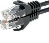 100Ft Black Cat5E Ethernet Network Patch Cable Internet Wire for Modem, Router, Pc, TV, Consoles