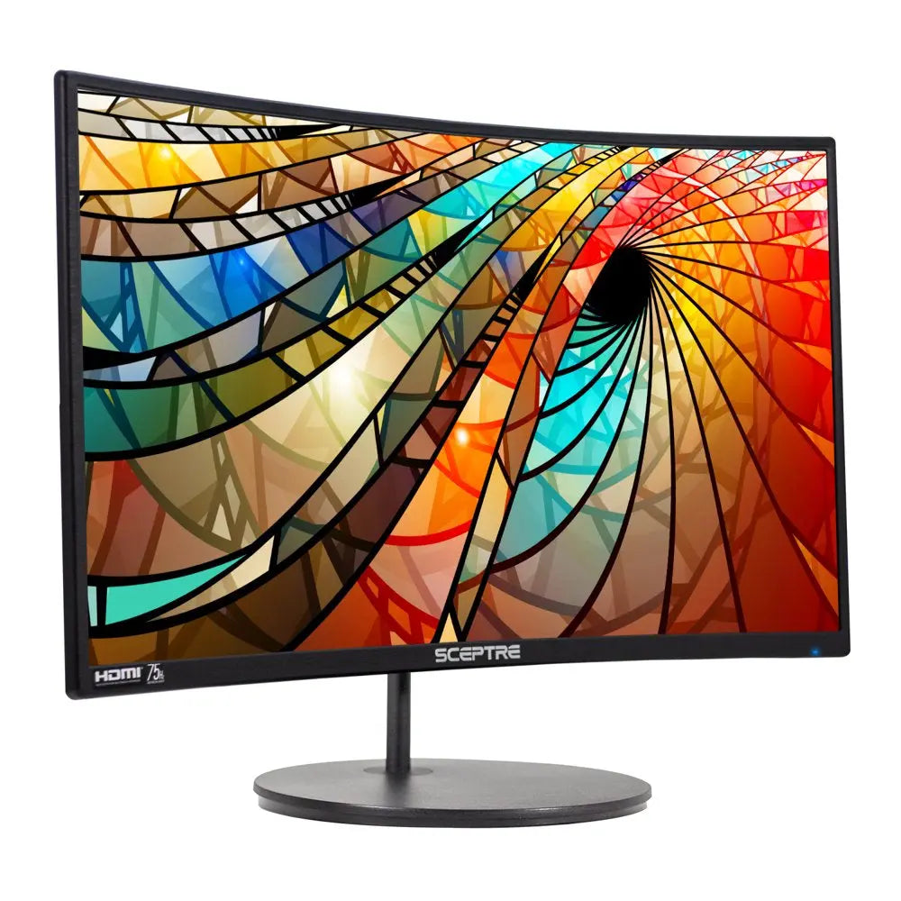 27" Curved 75Hz LED Monitor HDMI VGA Build-In Speakers, Edge-Less Metal Black 2019 (C275W-1920RN)