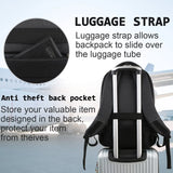 Laptop Backpack,Business Travel anti Theft Slim Durable Backpack with USB Charging Port,Water Resistant College School Computer Bag for Women & Men Fits 15.6 Inch Laptop and Notebook - Black