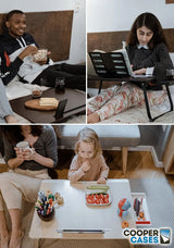 Cooper Mega Table [XXL Extra Large] Folding Laptop Desk for Bed, Laptop Stand for Bed and Sofa, Bed Table | Laptop Bed Desk with Drawer, Book Stand, Phone Stand, Leg Space