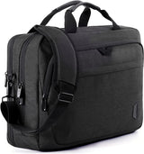 17.3 Inch Laptop Bag, Expandable Computer Bag Laptop Briefcase Men Women,Laptop Shoulder Bag,Work Bag Business Travel Office, Black