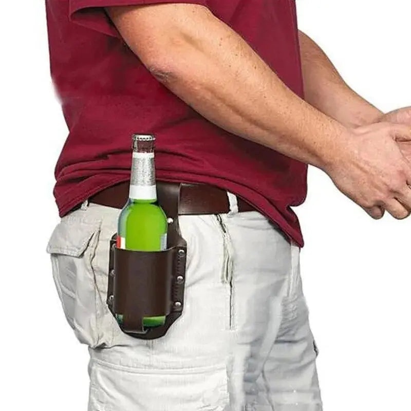 1Pc Holster Portable Bottle Waist Beer Belt Bag Handy Wine Bottles Beverage Can Holder