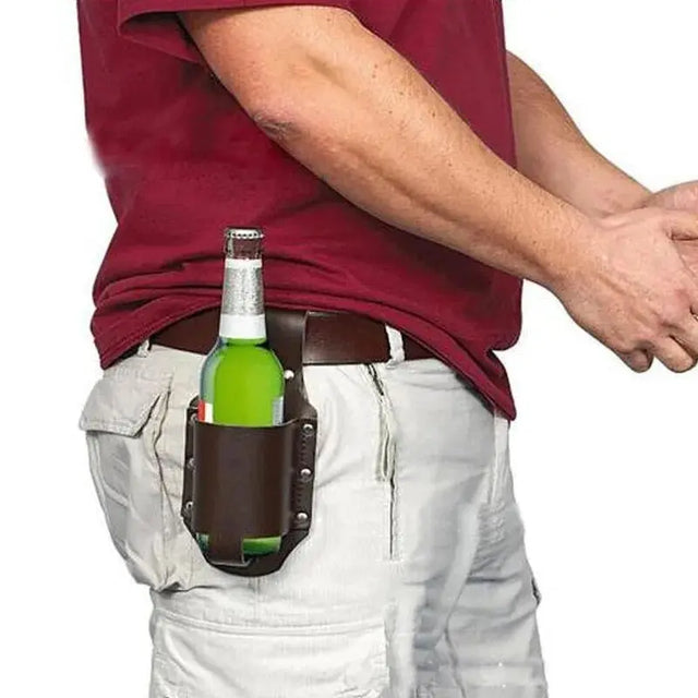 1Pc Holster Portable Bottle Waist Beer Belt Bag Handy Wine Bottles Beverage Can Holder