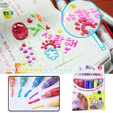 3D Magic Popcorn Pens Puffy Paint Bubble Pen for Greeting Birthday Cards Kids Children 3D Art Pens Kids Gifts School Stationery