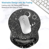 Mouse Pad, Ergonomic Mouse Pad with Gel Wrist Rest Support, Gaming Mouse Pad with Lycra Cloth, Non-Slip PU Base for Computer, Laptop, Home, Office & Travel, Sky Spirit