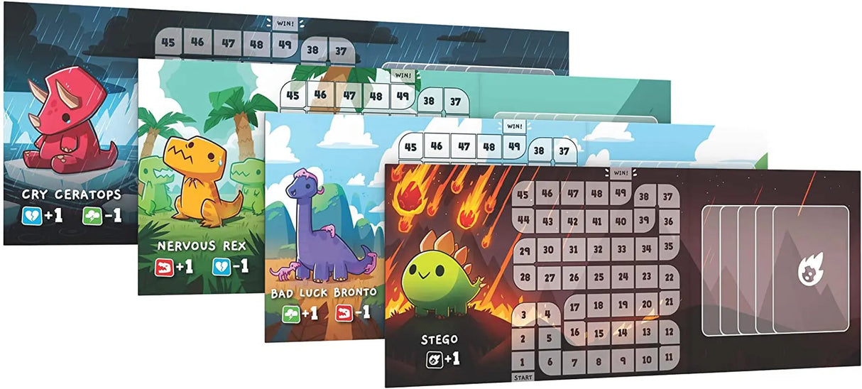 - Happy Little Dinosaurs Card Game - Dodge Disasters & Survive the Apocalypse! - 2-4 Players Ages 8+