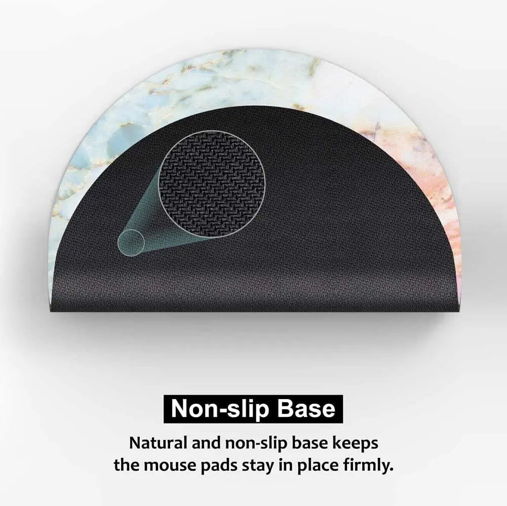 Small Mouse Pad 7.9 X 7.9 Inch, round Mouse Pad for Laptop Wireless Mouse Home Office Travel, Portable & Washable Cute Marble