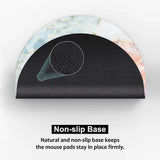 Small Mouse Pad 7.9 X 7.9 Inch, round Mouse Pad for Laptop Wireless Mouse Home Office Travel, Portable & Washable Cute Marble