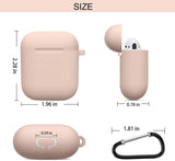 Compatible Airpods Case Cover Silicone Protective Skin for Apple Airpod Case 2Nd &1St Generation (2 Pack) (Pink-Turquoise)