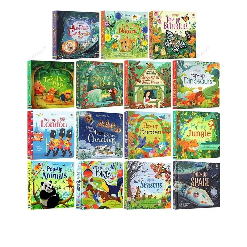 Usborne Pop up 3D Flap Picture English Books for Kids Fairy Tales Reading Book in English Montessori Learning Toys Children Gift