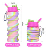 New Portable Silicone Water Bottle Retractable Folding Coffee Bottle Cups E Outdoor Travel Tools Collapsible Sport Bottles