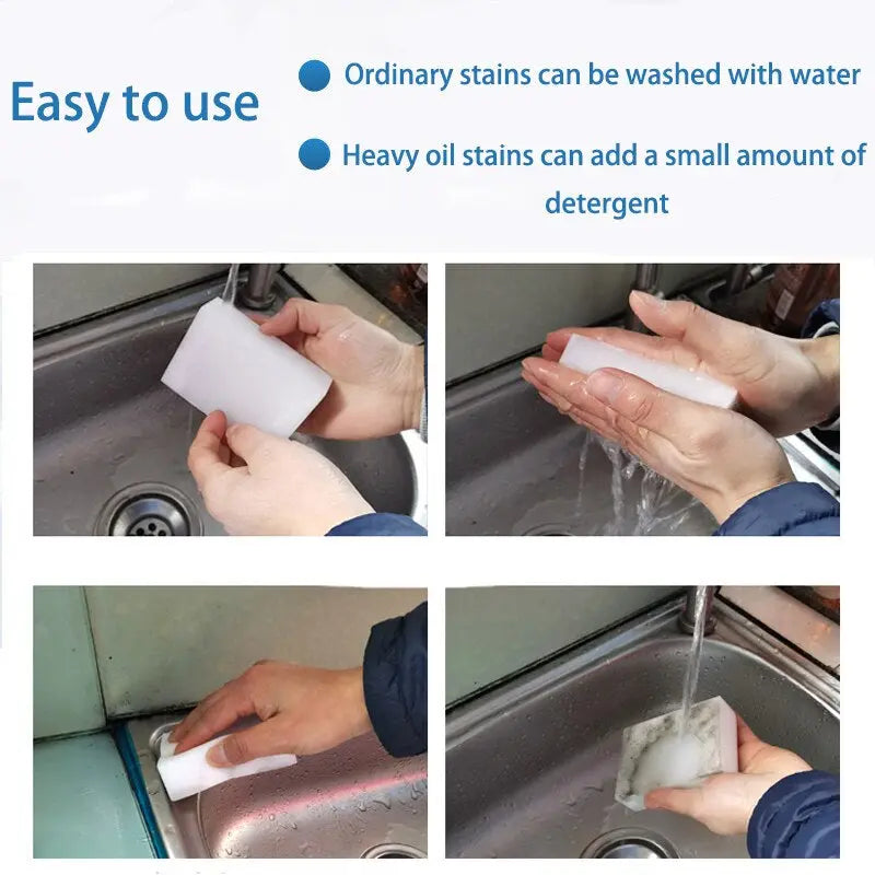100X70X30Mm Melamine Sponge White Magic Sponge Eraser Cleaner Cleaning Sponge for Kitchen Bathroom Office Cleaning Tools