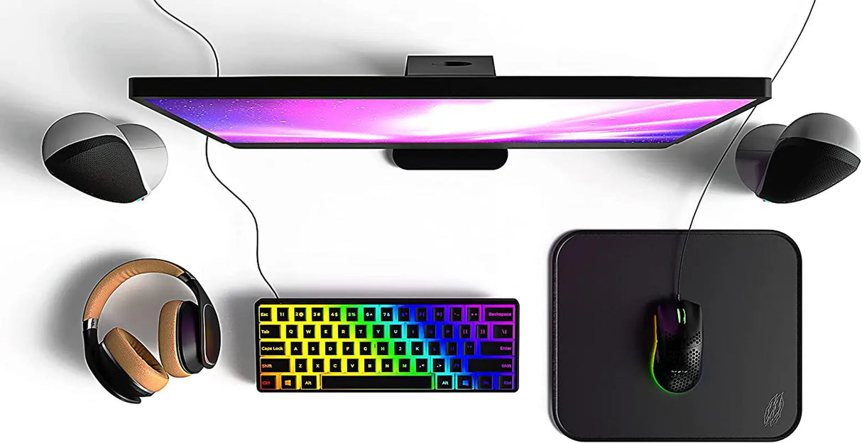 Gaming Mouse Pad Extended 11X13 with Stitched Edges - Laptop, Computer & PC Desk Mat Office- Nonslip (Large)
