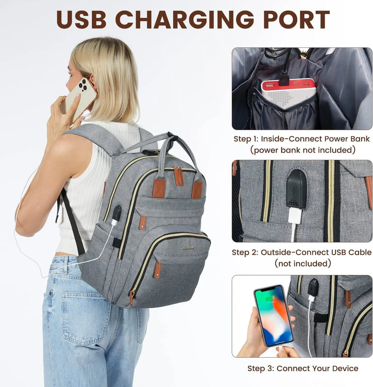 Unisex Anti-Theft 15.6” Laptop Backpack with Lock - for Travel, Business, College, and Outdoor