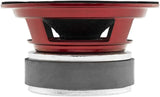 PRO-X5M Loudspeaker - 5.25", Midrange, Red Steel Basket, 300W Max, 150W RMS, 8 Ohms - Premium Quality Audio Door Speakers for Car or Truck Stereo Sound System (1 Speaker), Bullet