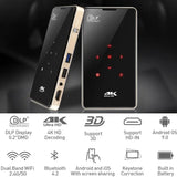 HD Portable Mini 3D 4K DLP Projector Android 9.0 5G WIFI Mobile Pocket Beamer Smartphone Home Video Game Proyector