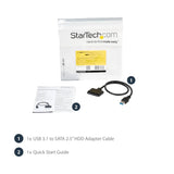 USB 3.1 to 2.5" SATA Hard Drive Adapter - USB 3.1 Gen 2 10Gbps with UASP External HDD/SSD Storage Converter (USB312SAT3CB)