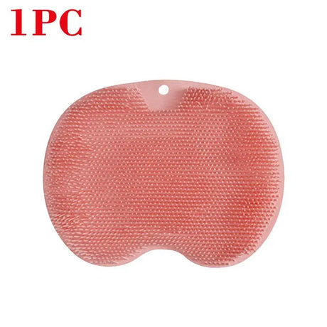 2 PCS Exfoliating Shower Massage Scraper Back Massage Brush Silicone Foot Scrubber Suction Cup Non-Slip Bath Mat Body Cleansing