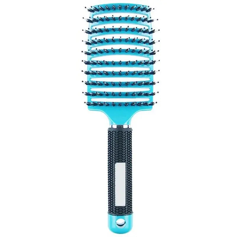 Women Hair Scalp Massage Comb Bristle Nylon Hairbrush Wet Curly Detangle Hair Brush for Salon Barber Hairdressing Styling Tools