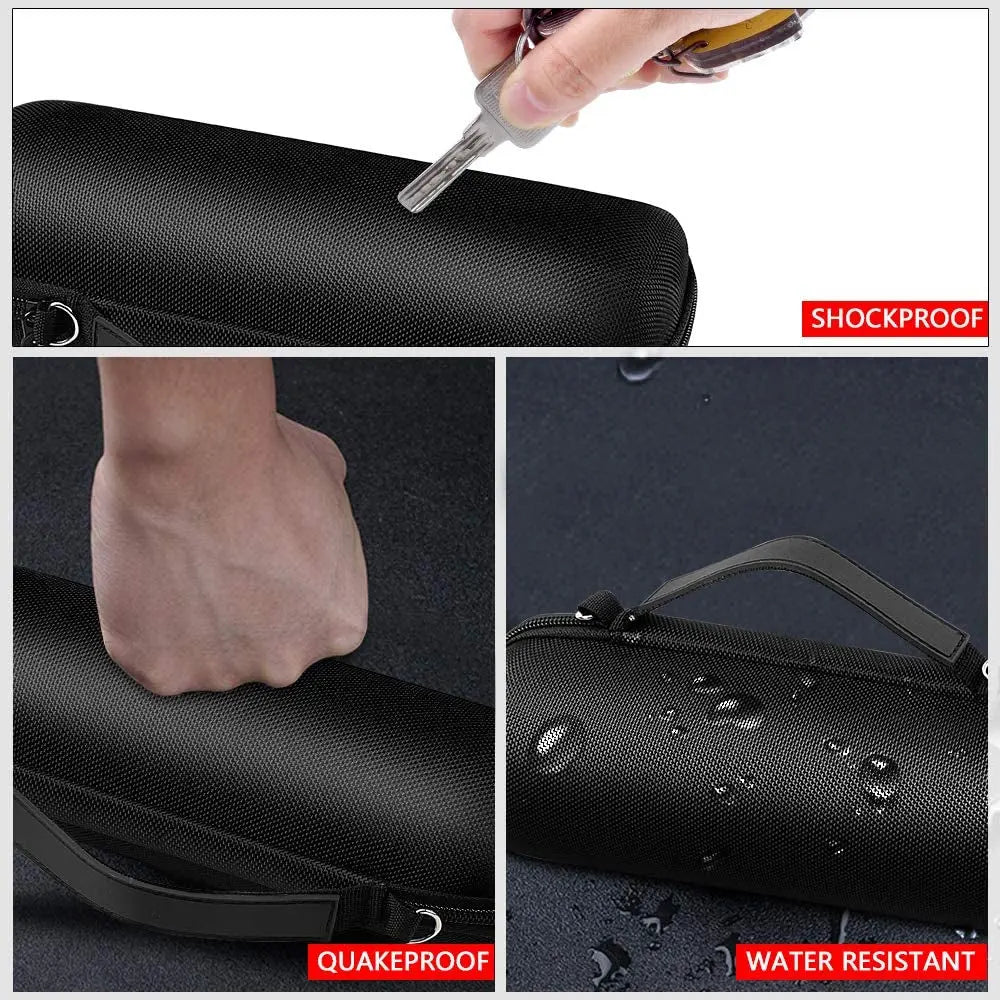 Case Compatible with JBL FLIP 6 / FLIP 5 Waterproof Portable Bluetooth Speaker. Hard Travel Storage Holder for JBL FLIP 4 and USB Cable&Adapter - Black (Case Only)