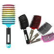 Women Hair Scalp Massage Comb Bristle Nylon Hairbrush Wet Curly Detangle Hair Brush for Salon Barber Hairdressing Styling Tools
