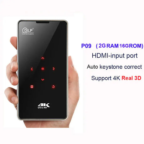 HD Portable Mini 3D 4K DLP Projector Android 9.0 5G WIFI Mobile Pocket Beamer Smartphone Home Video Game Proyector