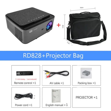 RD828 1080P Full HD Projector WIFI Multiscreen Projetor 1920 X 1080P Smartphone Beamer 3D Home Theater Video Cinema