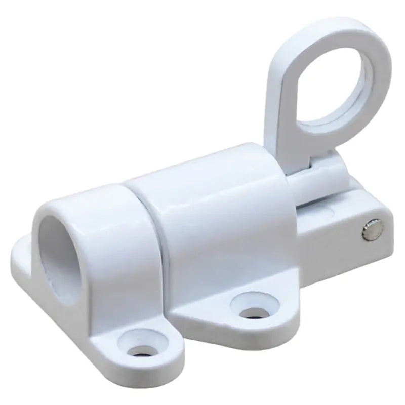 1 Pcs Aluminum Alloy White/Gray Window Gate Security Pull Ring Spring Bounce Door Bolt Automatic Latch Lock Black Grey Window