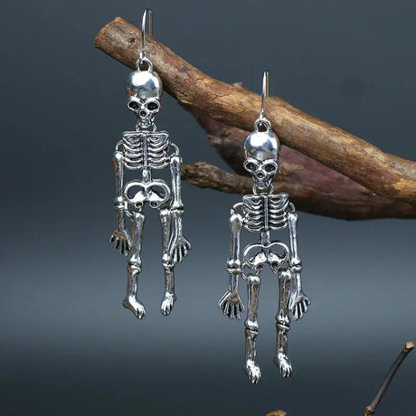 Vintage Punk Skeleton Skull Dangle Earrings for Women Goth Halloween Jewelry Party Gifts Aretes De Mujer Modernos 2022 Wholesale