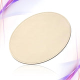 Round Mouse Pad PU Leather Mouse Pad with Stitched Edge Micro-Fiber Base with Non-Slip Waterproof, Mouse Pad for Computers, Laptop, Office & Home,1 Pack, 9Inch9Inch (Milky White)