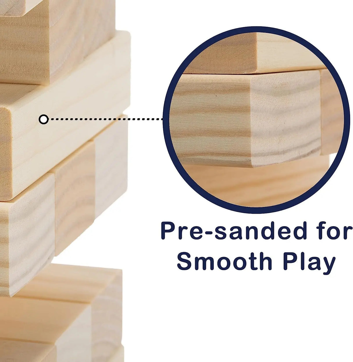 Large Tower Outdoor Games Wood Stacking Games Includes Scoresheet and Carry Bag - 54 Blocks