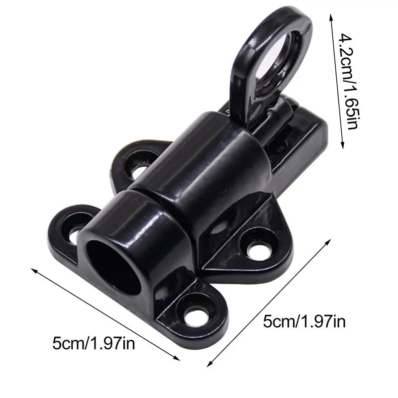 1 Pcs Aluminum Alloy White/Gray Window Gate Security Pull Ring Spring Bounce Door Bolt Automatic Latch Lock Black Grey Window