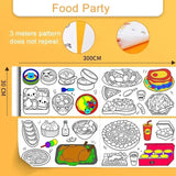 Children'S Drawing Roll Sticky Color Filling Paper Graffiti Scroll Coloring Paper Roll for Kids DIY Painting Educational Toys