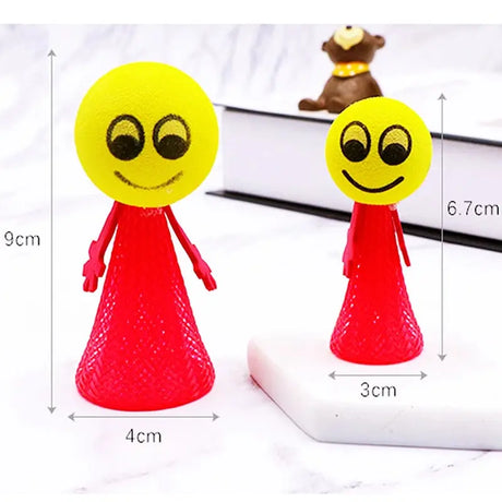 12Pcs Fun Bouncing Doll Games Kids Party Goodies Toys Birthday Gifts Souvenir Pinata Filler Kindergarten School Reward Toys Bag
