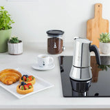 - New Venus Induction, Stovetop Coffee Maker, Suitable for All Types of Hobs, Stainless Steel, 6 Cups (7.9 Oz), Silver