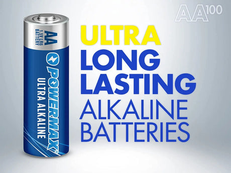 100-Count AA Batteries, Ultra Long Lasting Alkaline Battery, 10-Year Shelf Life, Recloseable Packaging 100 Count (Pack of 1)
