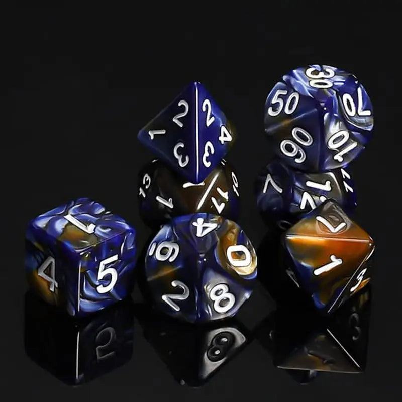 DND Dice Set, 42Pcs Polyhedral Dice D&D Dice with 6 Blue Drawstring Bags, 6 Complete Double-Colors Dice Sets for Dungeons and Dragons RPG MTG Table Games Etc