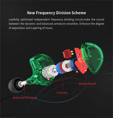 ES4 Wired Earbuds Extra Bass High Fidelity in Ear Monitor Earbuds 1Dd 1Ba Drivers Hybrid Technology IEM Earphones Wired  Headphones for Gaming Video Music (Black with Mic)