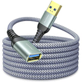 10FT USB Extension Cable,Usb Extender,Usb 3.0 Extension Cable, Male to Female Cord High Data Transfer Compatible with Webcam,Usb Keyboard,Flash Drive,Hard Drive,Printer