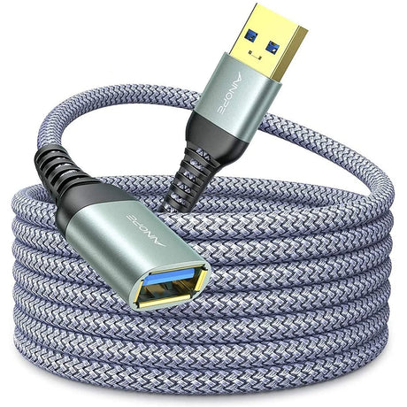 10FT USB Extension Cable,Usb Extender,Usb 3.0 Extension Cable, Male to Female Cord High Data Transfer Compatible with Webcam,Usb Keyboard,Flash Drive,Hard Drive,Printer