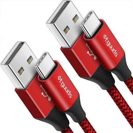 [2-Pack, 3Ft] USB C Cable 3A Fast Charging,  USB a to Type C Charger Cord Compatible with Samsung Galaxy S20 S10 S9 S8 plus S10E, Note 20 10 9 8, A10E A20 A50 A51 A71, Moto G8 G7, Nylon Braided