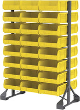 30235 Akrobins Plastic Hanging Stackable Storage Organizer Bin, 11-Inch X 11-Inch X 5-Inch, Yellow, 6-Pack